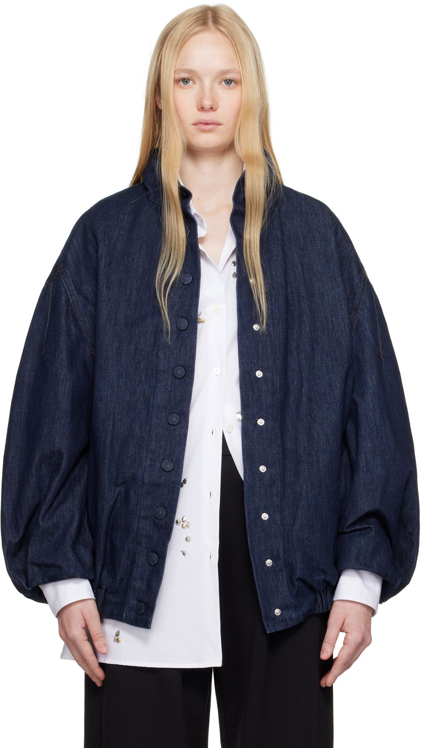 Takki Dries Van Noten Dries Van Noten Press-Stud Denim Jacket Sininen | 251-010513-1552