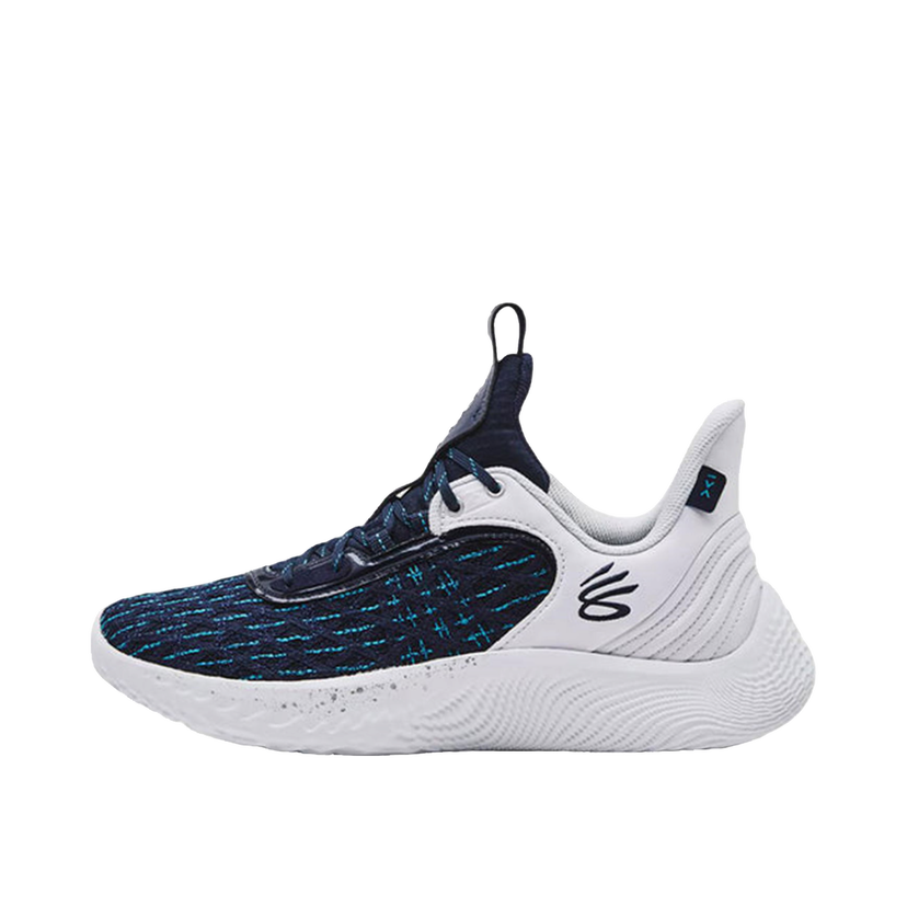 Koripallo Under Armour Curry Flow 9 Team Midnight Navy White Valkoinen | 3025631-101