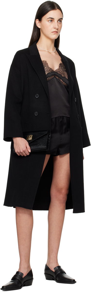 Lompakko Anine Bing ANINE BING Small Elly Croc-Embossed Clutch Bag Musta | A-13-10469-BLK1, 3