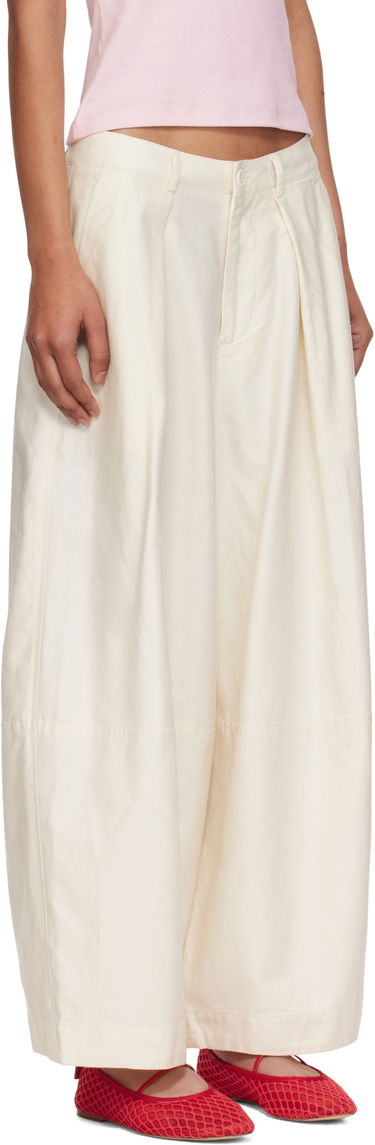 Housut YMC YMC Deadbeat Wide-Leg Trousers Valkoinen | Q4YMF, 1