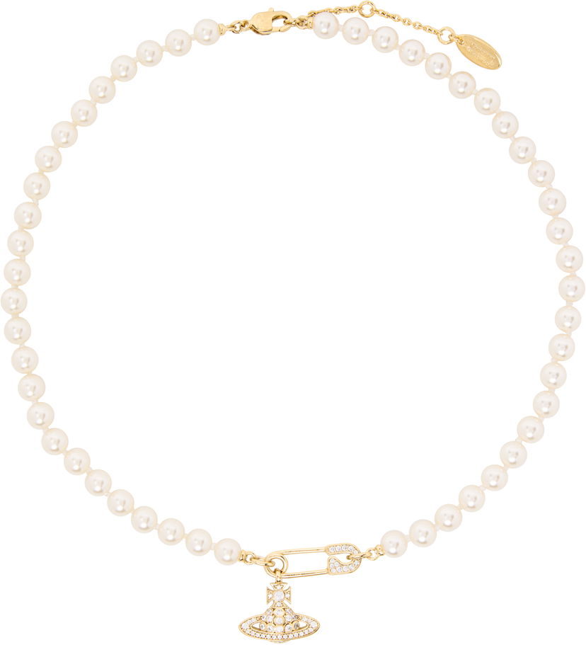 Kaulakoru Vivienne Westwood Pearl Necklace With Pendant Metallinen | 63010072-02R233-IM