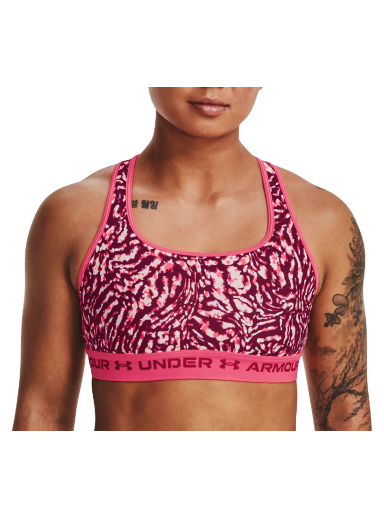 Rintaliivit Under Armour Crossback Mid Print Bra Vaaleanpunainen | 1361042-975