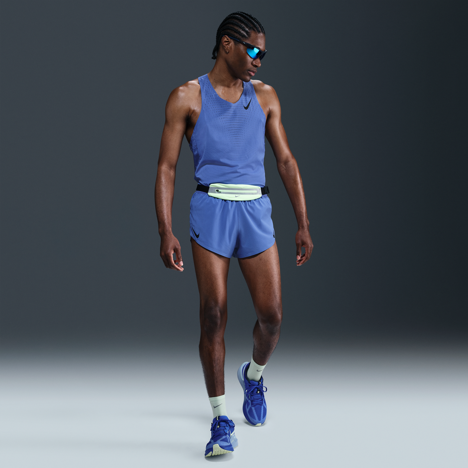 Shortsit Nike AeroSwift Dri-FIT ADV 2" Running Shorts with Liner Sininen | FN3349-411, 0