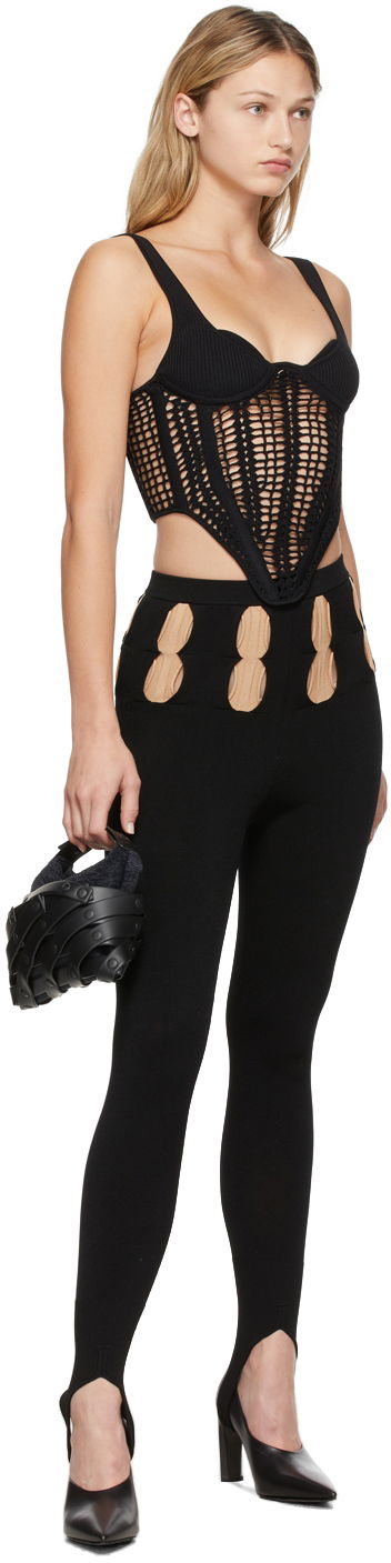 Leggingsit Dion Lee Double Stirrup Leggings Musta | C7015F21, 3