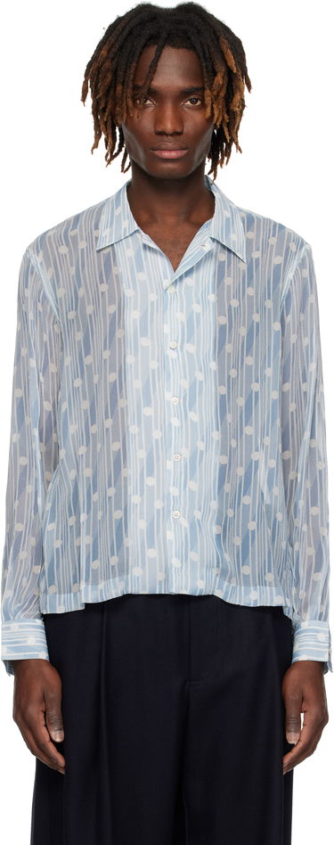 Paita Bode Bode Meridian Print Shirt Sininen | MRS25SH034, 0