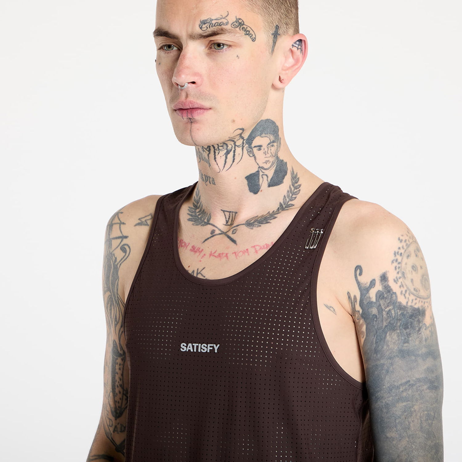 Tankkitoppi Satisfy Satisfy Space-O Perforated Running Singlet Ruskea | 11004-DM-SAB, 1