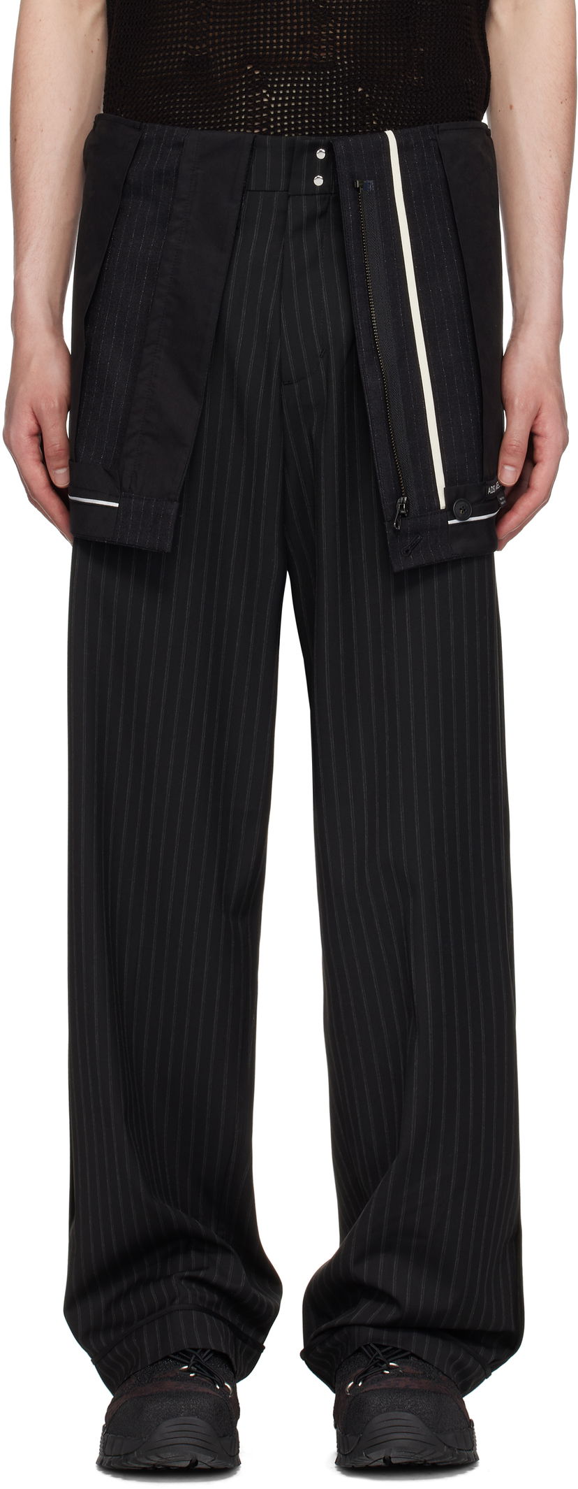 Housut Andersson Bell Inside Out Stripe Trousers Musta | apa813m