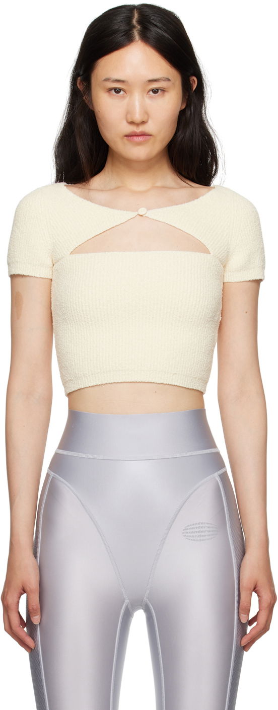 Crop top Alexander Wang Cutout T-Shirt by alexanderwang.t Valkoinen | 4KC3231035