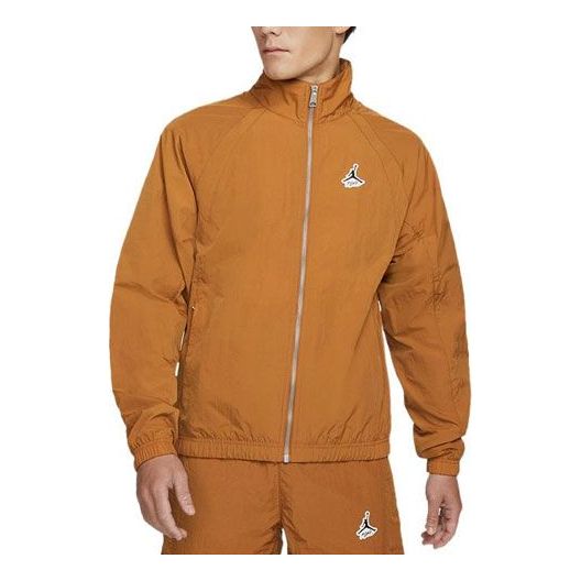 Tuulitakki Jordan Jordan Stand Collar Training Windproof Jacket Ruskea | DH9038-241