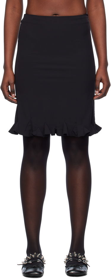 Hame We11done We11done Flared Midi Skirt Musta | WD-SK0-24-271-W-BK, 0