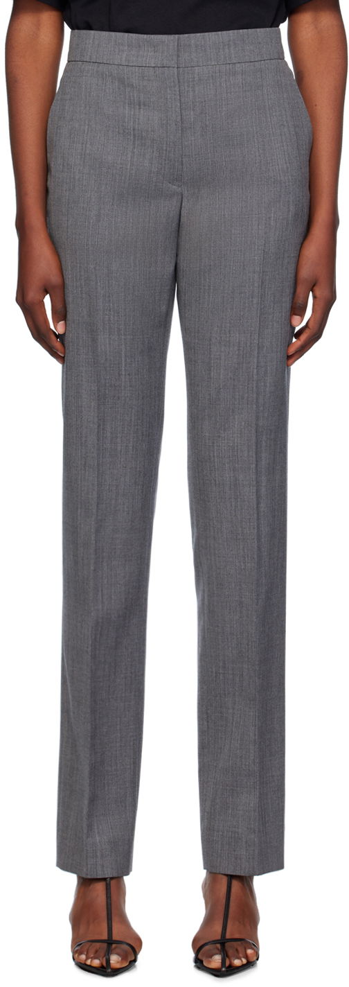 Housut Jil Sander Wool Trousers Harmaa | J02KA0286_J40171