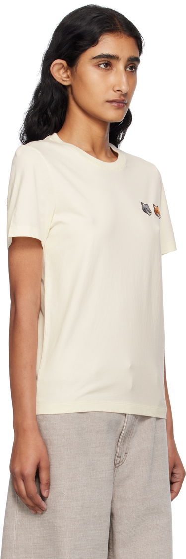 T-paita MAISON KITSUNÉ Maison Kitsuné Double Fox Head T-Shirt Musta | OW011CFKJ0008, 4