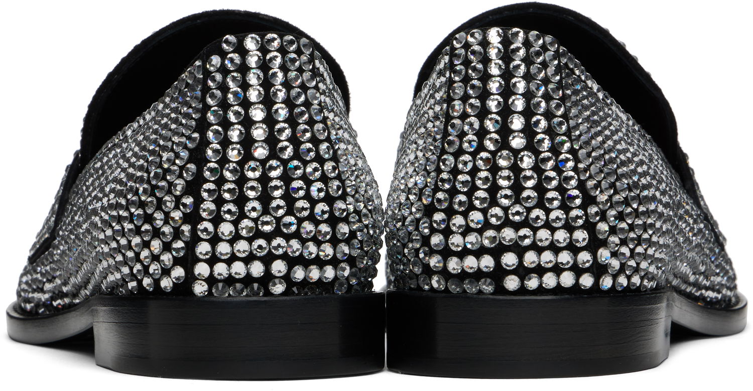 Asusteet Amina Muaddi Amina Muaddi Tilda Crystal Loafers Musta | TILDA CRYSTAL LOAFER SUEDE, 1