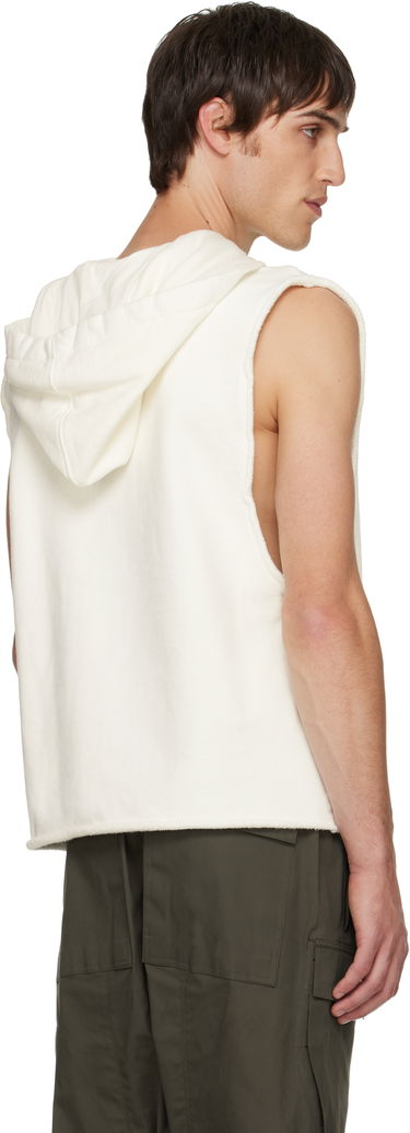 Huppari Rick Owens Rick Owens Concordians Sleeveless Tunic Hoodie Valkoinen | RR02E1503 JTCD, 2