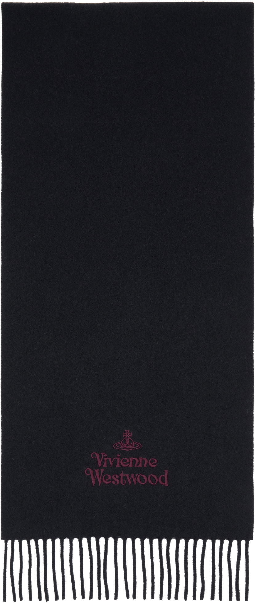 Huivi Vivienne Westwood Embroidered Scarf Musta | 81030007-W00Q7-