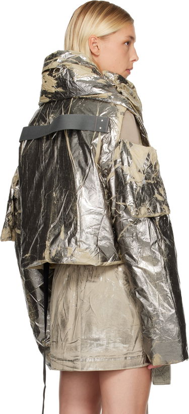 Puffer takki Rick Owens Concordians Convertible Jacket Metallinen | DS02E7727 NPF, 2