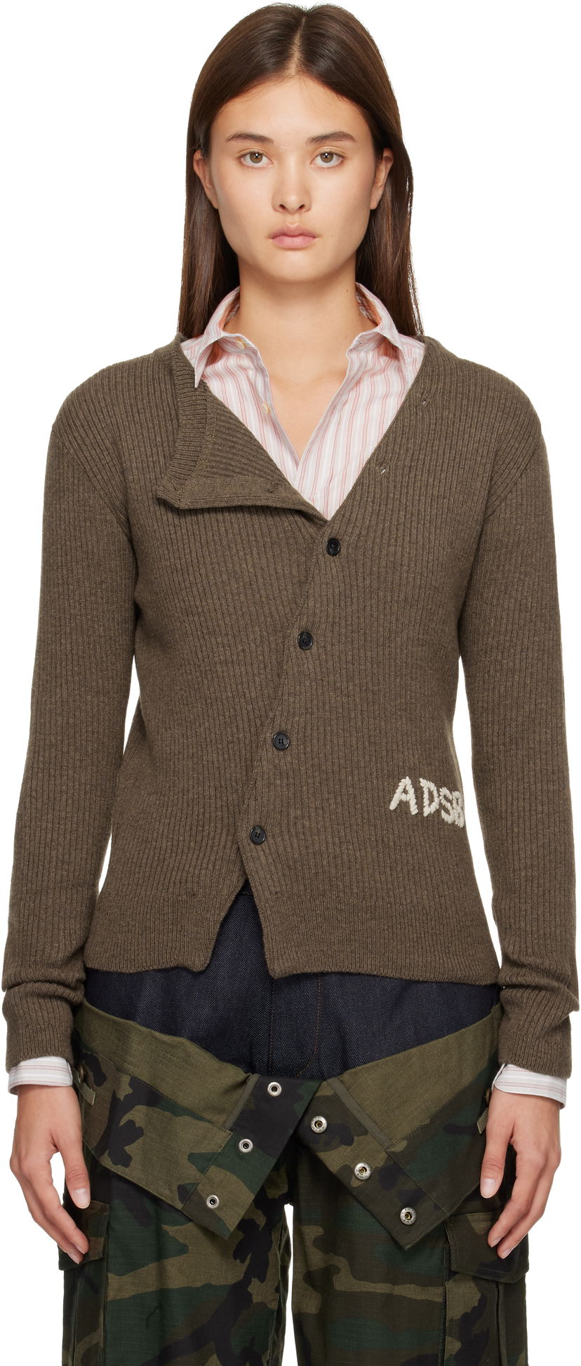 Villapaita Andersson Bell Hand Stitched Basic Cardigan Ruskea | atb1400w