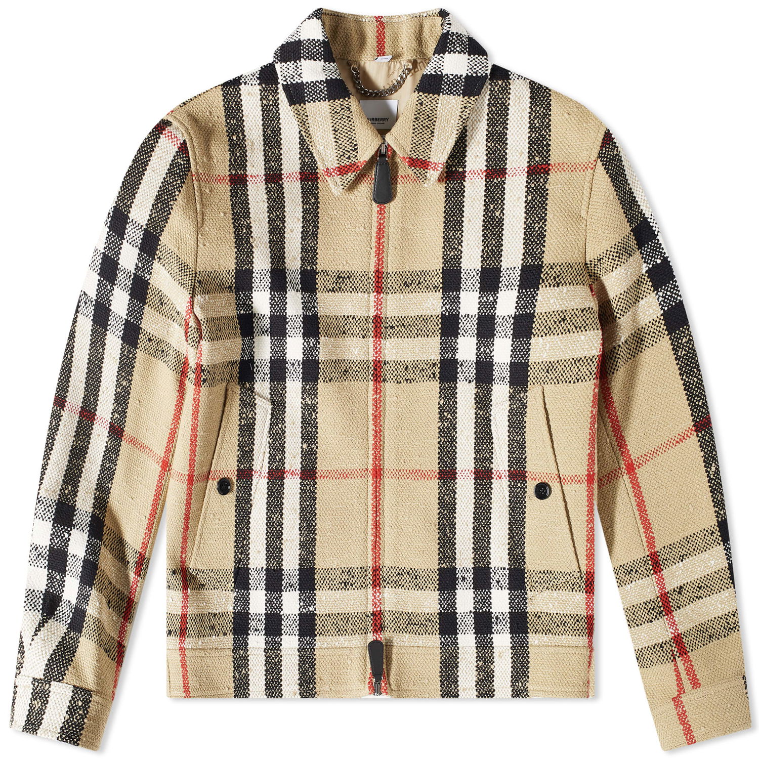 Takki Burberry Crossmoor Check Harrington Jacket Beige | 8065182-B4564, 0