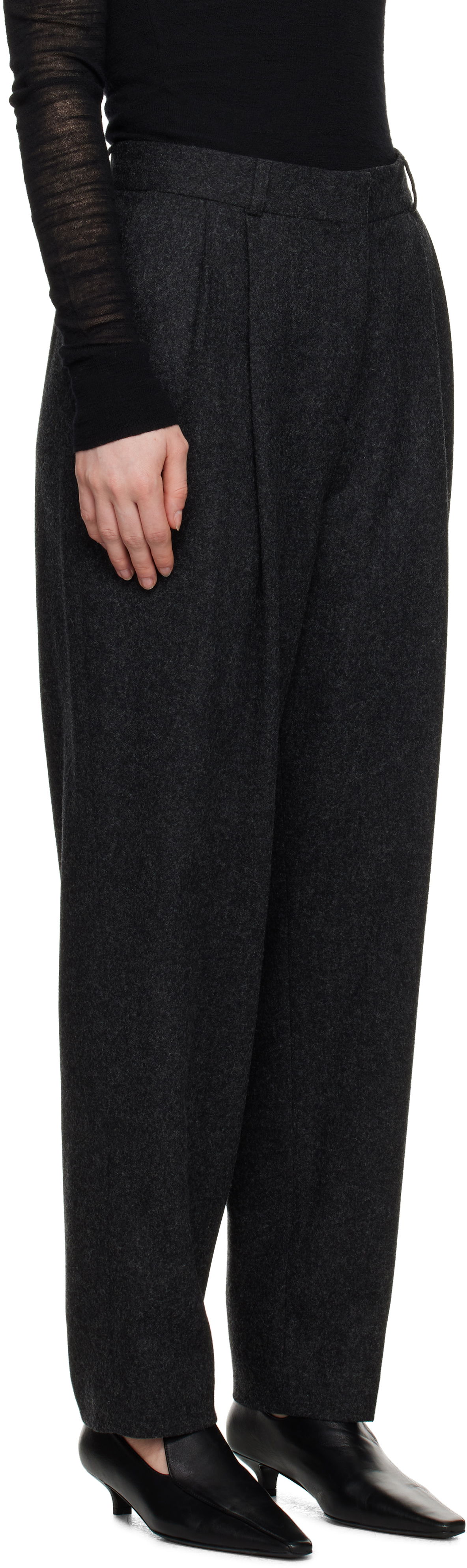 Housut TOTEME TOTEME Double-Pleated Tailored Trousers Harmaa | 251-WRB847-FB0024, 1