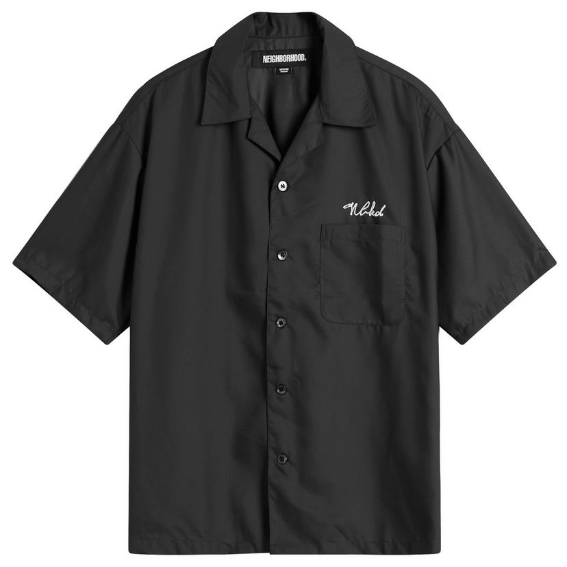 Paita Neighborhood Neighborhood Hawaiian Shirt, Size Large Musta | 251TSNH-SHM07-BLK