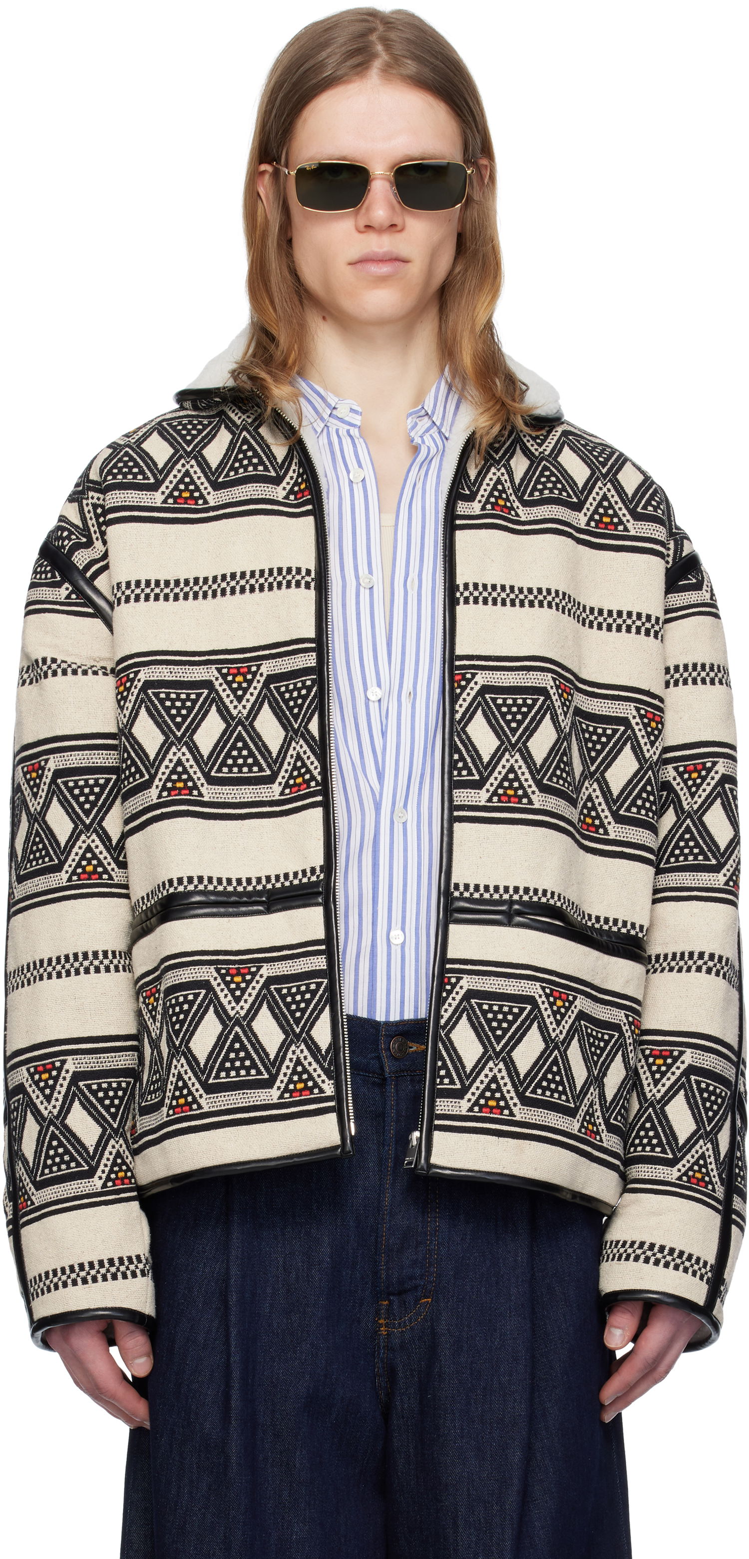 Takki ISABEL MARANT Isabel Marant Nelkis Patterned Jacket Beige | 25PVE0274HB-C1D03H, 0