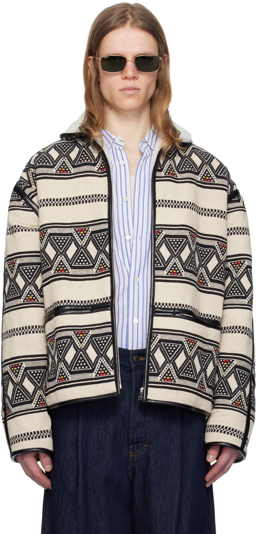Takki ISABEL MARANT Isabel Marant Nelkis Patterned Jacket Beige | 25PVE0274HB-C1D03H