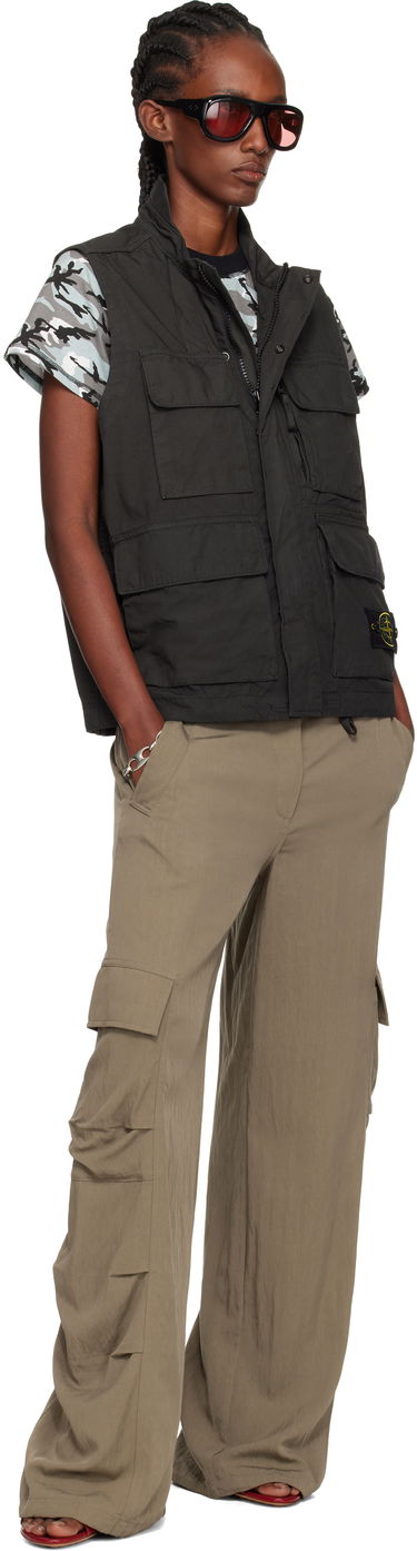 Liivi Stone Island Stone Island Canvas Weave Organic Cotton Vest Musta | K2S15 G100001 S0240, 3