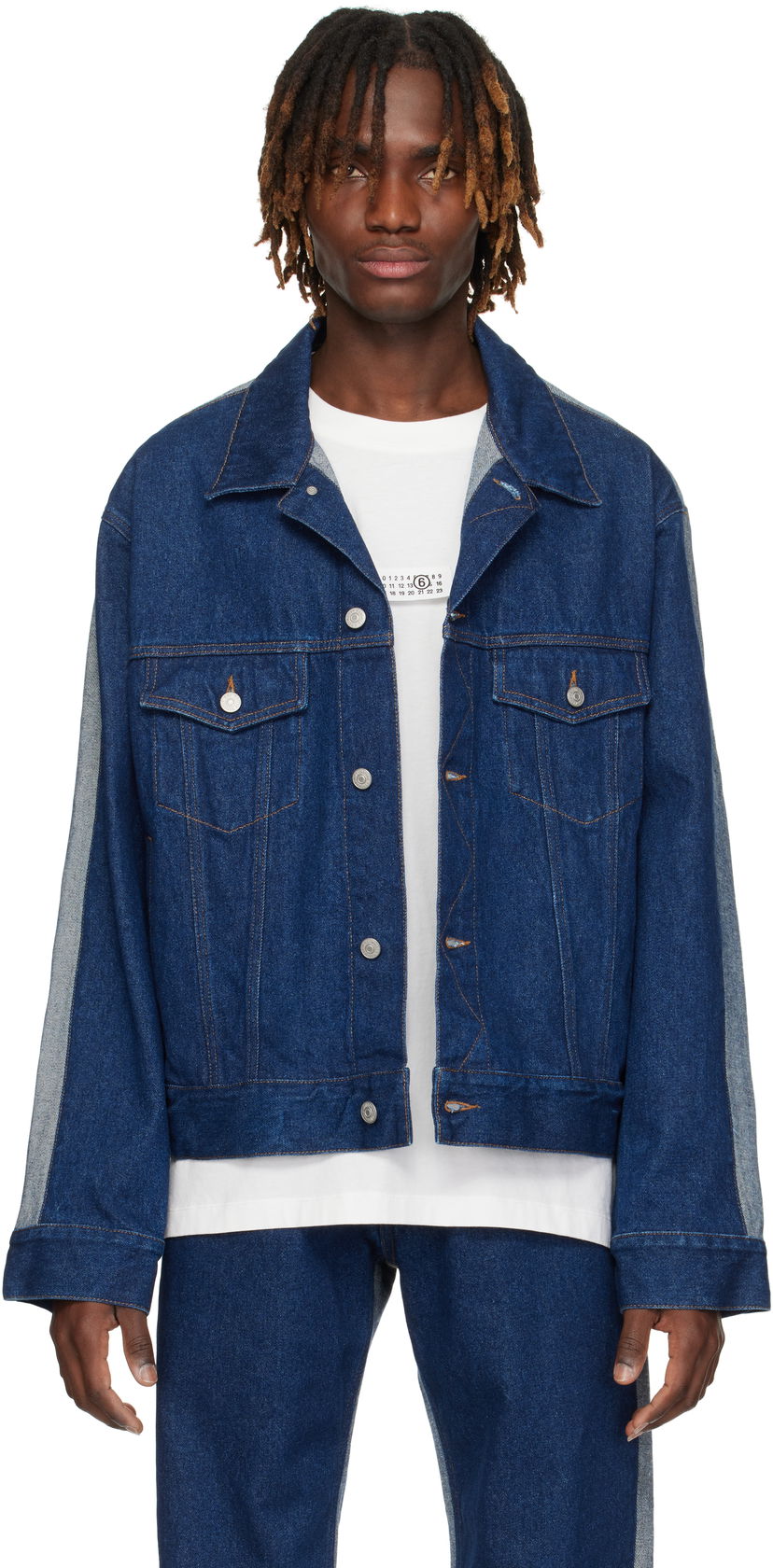 Takki Maison Margiela MM6 Maison Margiela Sports Denim Jacket Sininen | SH0AM0038 M30018