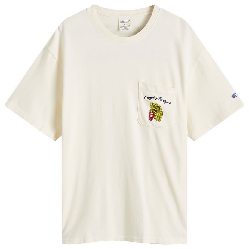 T-paita Champion Pocket T-Shirt With Graphic Print Valkoinen | GP205473-X1QF