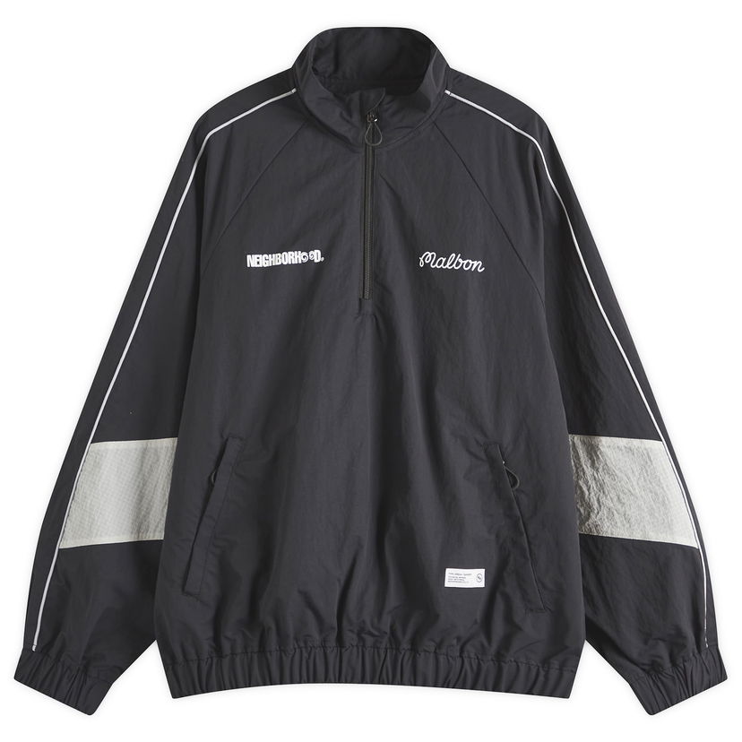 Tuulitakki Neighborhood Malbon Golf Quarter Zip Jacket, Size Large Musta | 251TS54N-JKM02-BLK