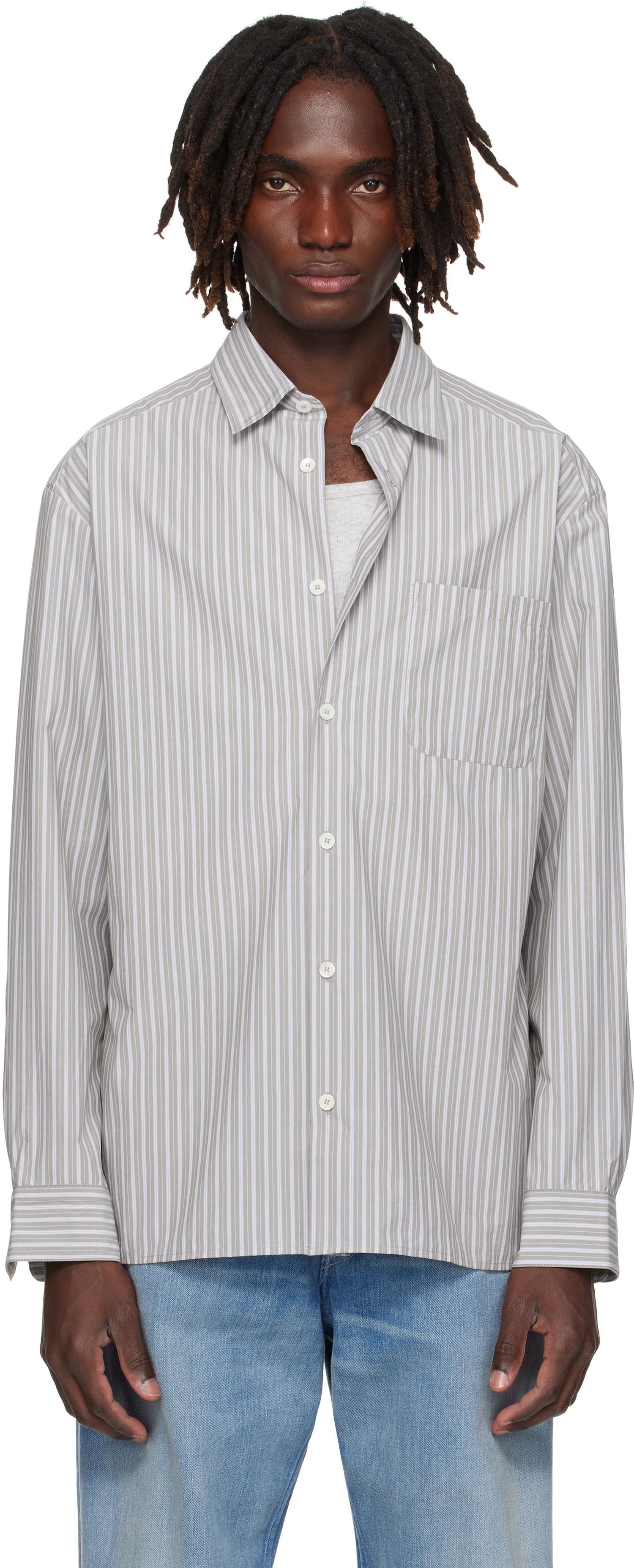 Paita A.P.C. A.P.C. Malo Striped Shirt Harmaa | COHJJ-H12532, 0