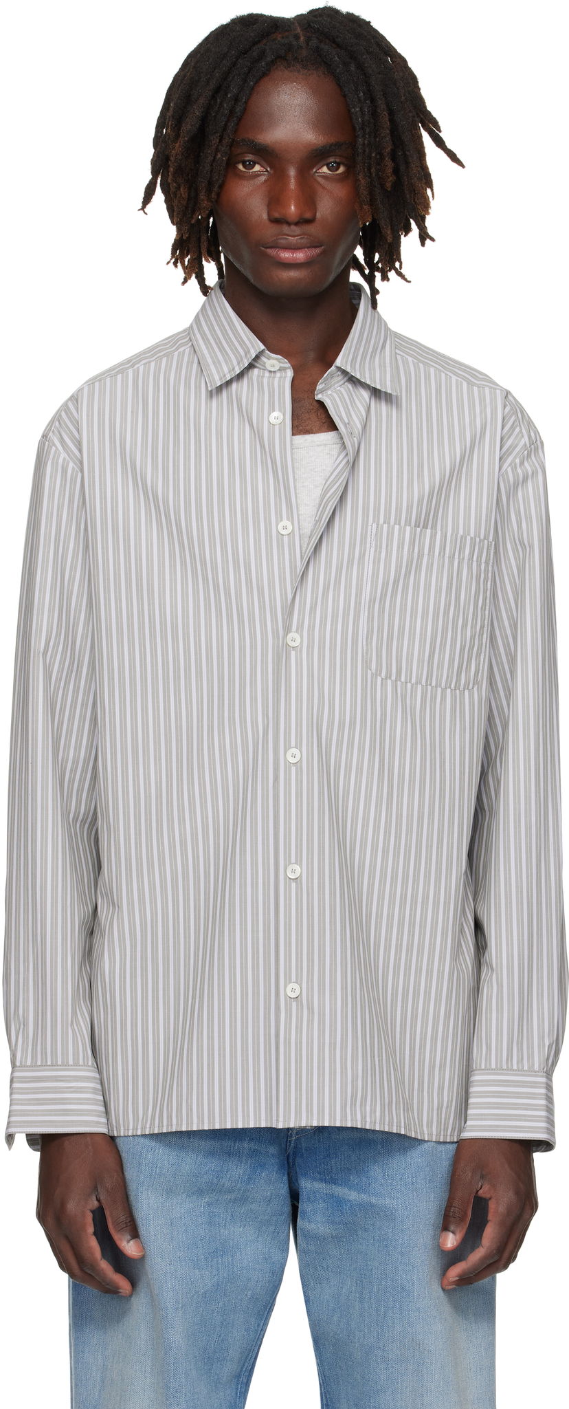 Paita A.P.C. A.P.C. Malo Striped Shirt Harmaa | COHJJ-H12532