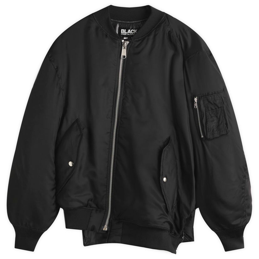 Bomber-takki Comme des Garçons Asymetric Bomber Jacket Musta | 1O-J016-052-1