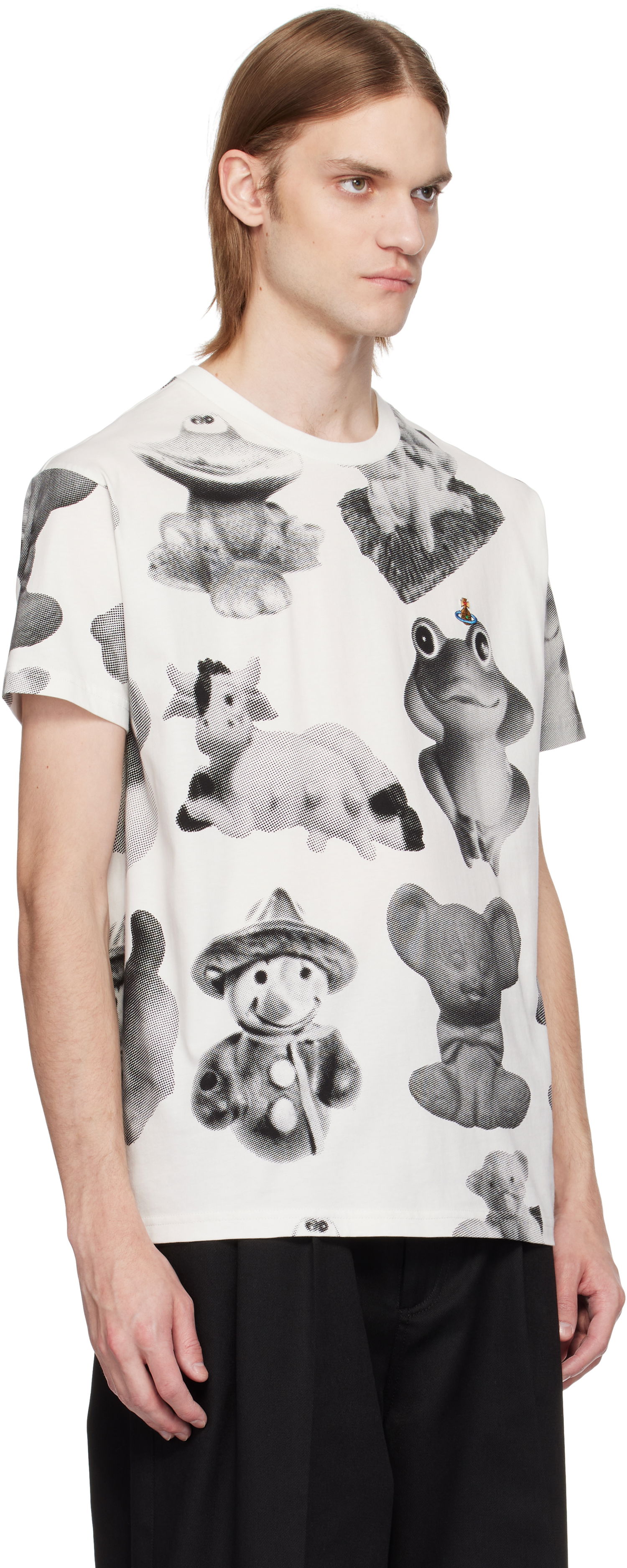 T-paita Vivienne Westwood Vivienne Westwood Classic Figurine Print T-Shirt Valkoinen | 3G010013-J006F-, 1