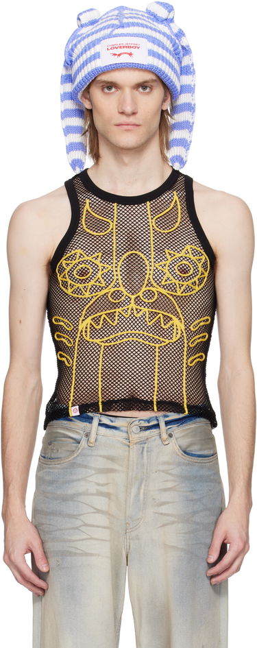 Hattu Charles Jeffrey Loverboy Charles Jeffrey LOVERBOY Graphic Net Tank Top Sininen | 54080303, 0