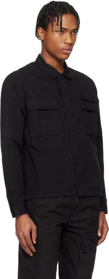 Paita C.P. Company C.P. Company Organic Gabardine Utility Lens Shirt Musta | 18CMSH128A-110143G, 1