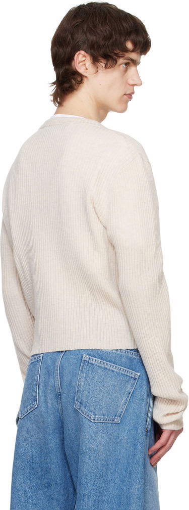 Villapaita JW Anderson JW Anderson Cropped Button Trim Sweater Beige | KW1324-YN0411, 2