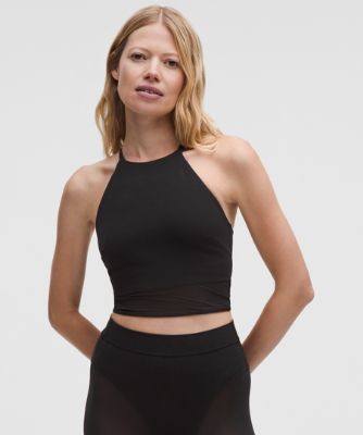 Crop top lululemon High-Neck Nulu Tank Top with Mesh Hem Light Support B/C Cups Musta | prod20002671, 6