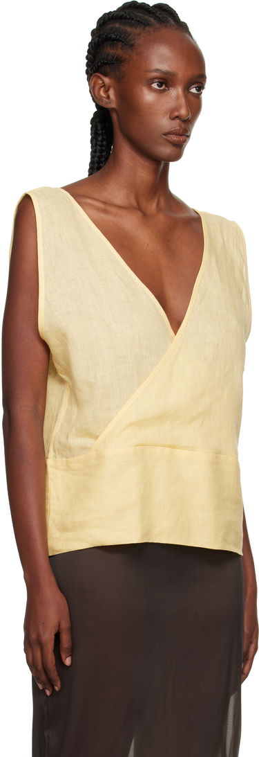 Tankkitoppi Baserange Baserange Garlin Wrap Linen Top Keltainen | TSGA-FL-AU25, 1