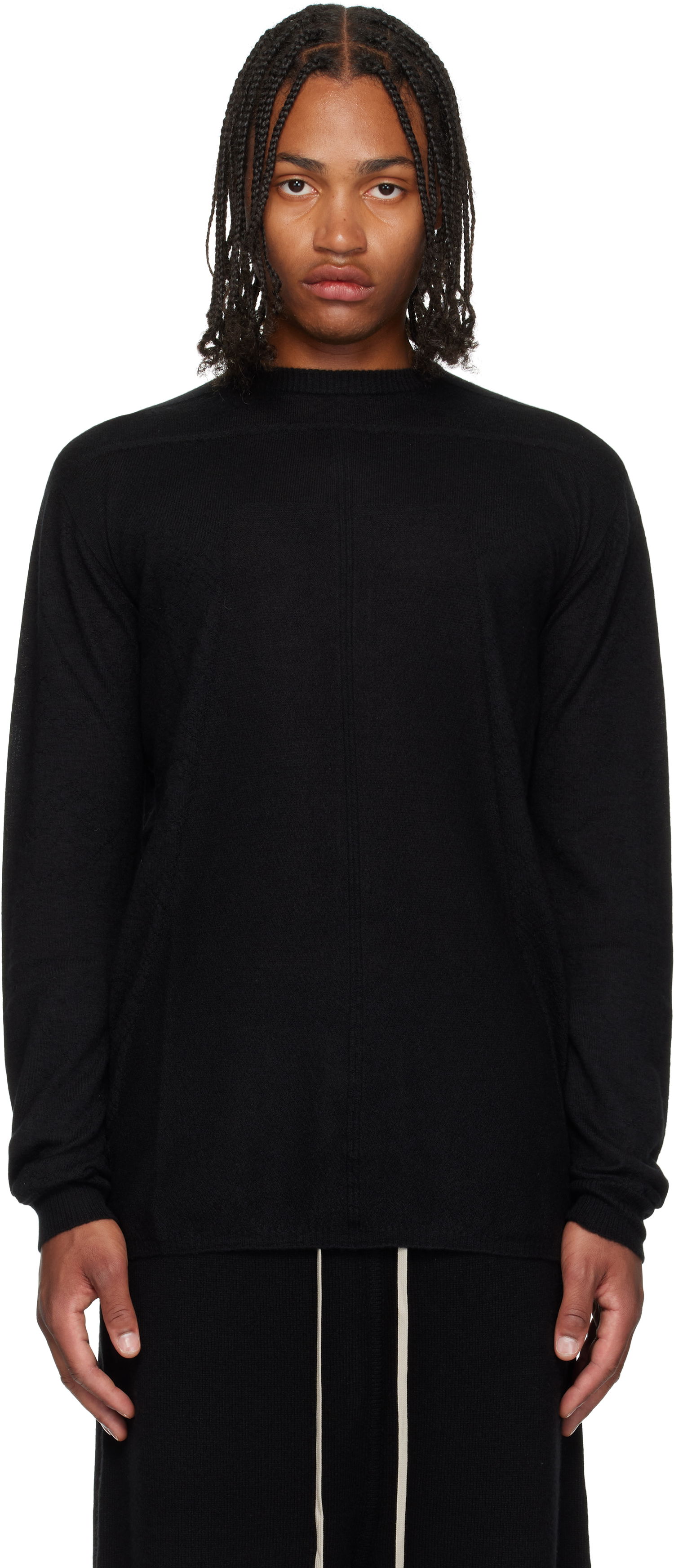 Villapaita Rick Owens Rick Owens Concordians Oversized Level Sweater Musta | RU02E1627 WSL, 0