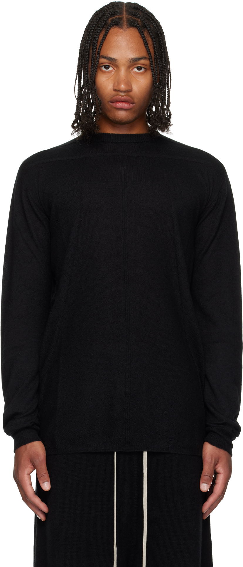 Villapaita Rick Owens Rick Owens Concordians Oversized Level Sweater Musta | RU02E1627 WSL