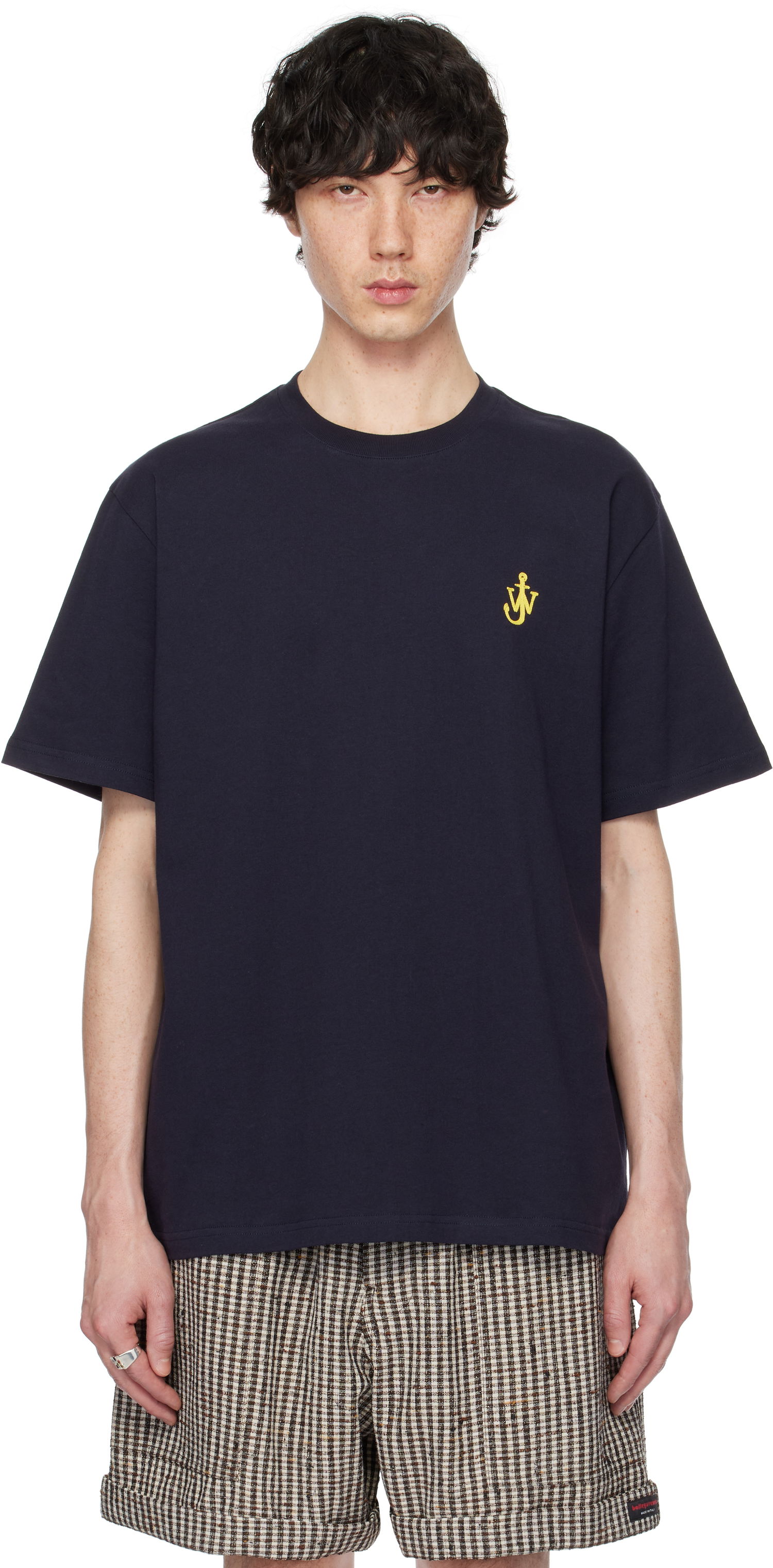 T-paita JW Anderson JW Anderson Anchor T-Shirt Tummansininen | JT0257-PG1510, 0