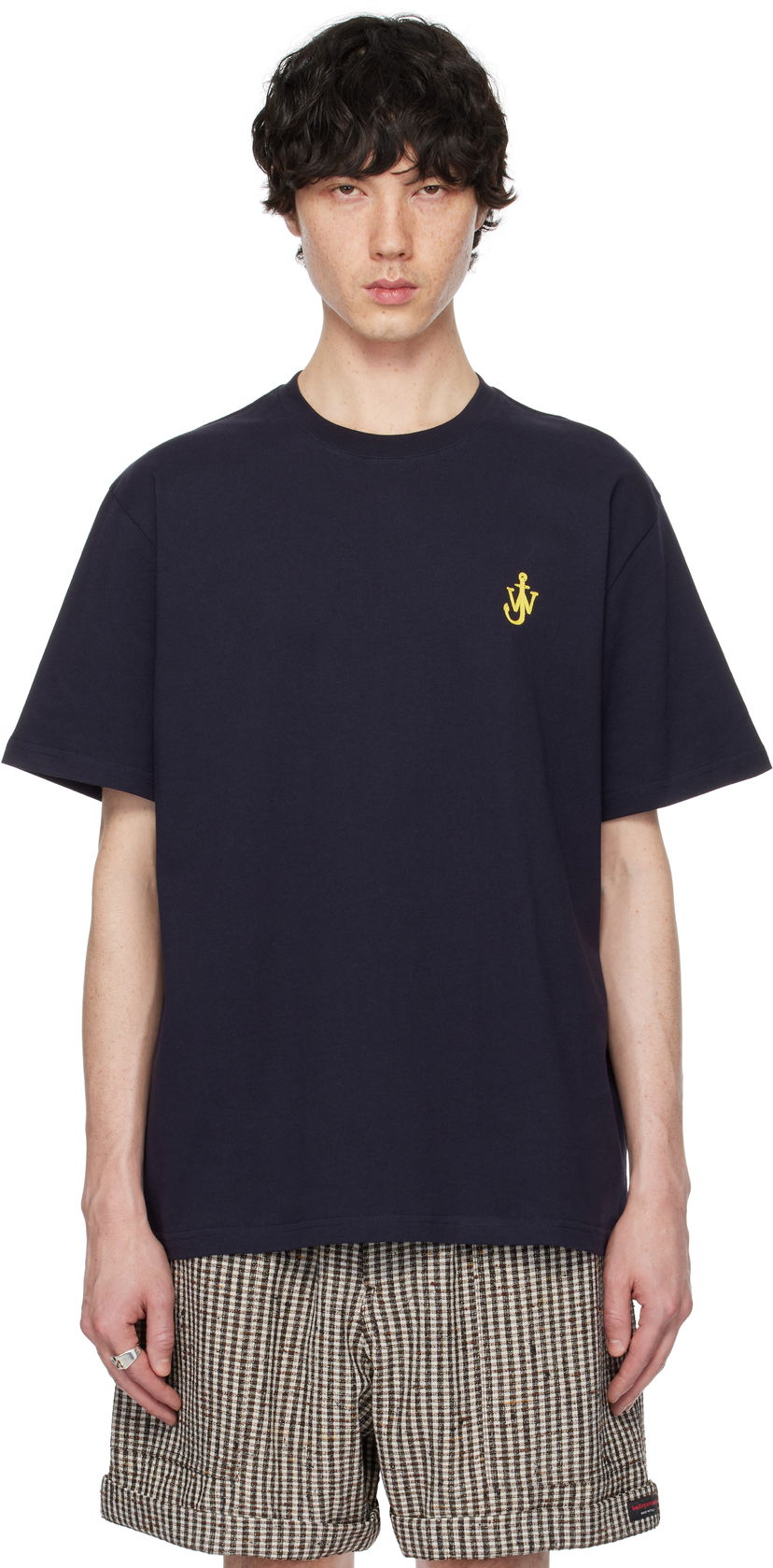 T-paita JW Anderson JW Anderson Anchor T-Shirt Tummansininen | JT0257-PG1510
