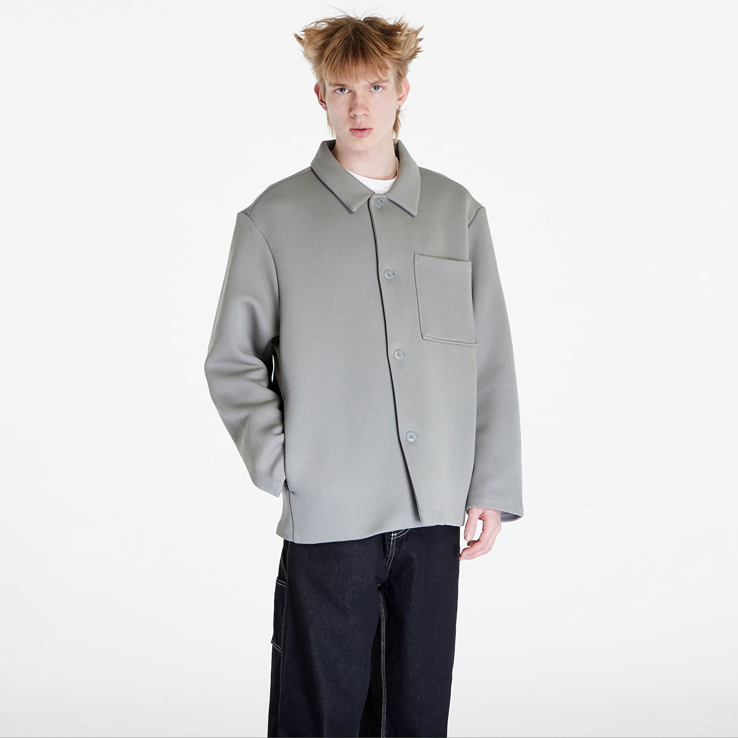 Takki Nike Sportswear Tech Fleece Reimagined Oversized Shacket "Dark Stucco" Harmaa | FB8167-053, 0