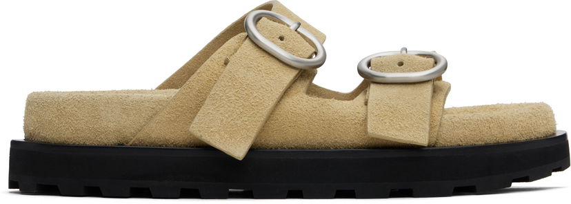 Vaatteet Jil Sander Jil Sander Pin-Buckle Suede Sandals Beige | J44WP0026_P8213