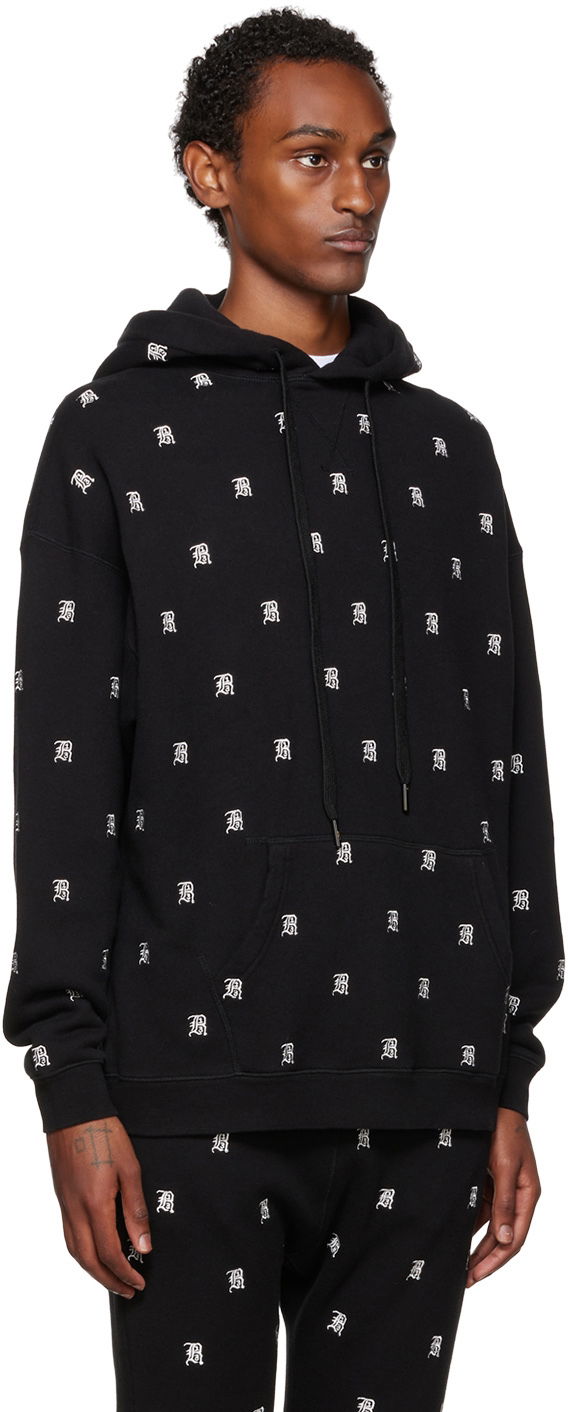 Huppari R13 R13 Allover Print Hoodie Musta | R13WK005-K072A, 1