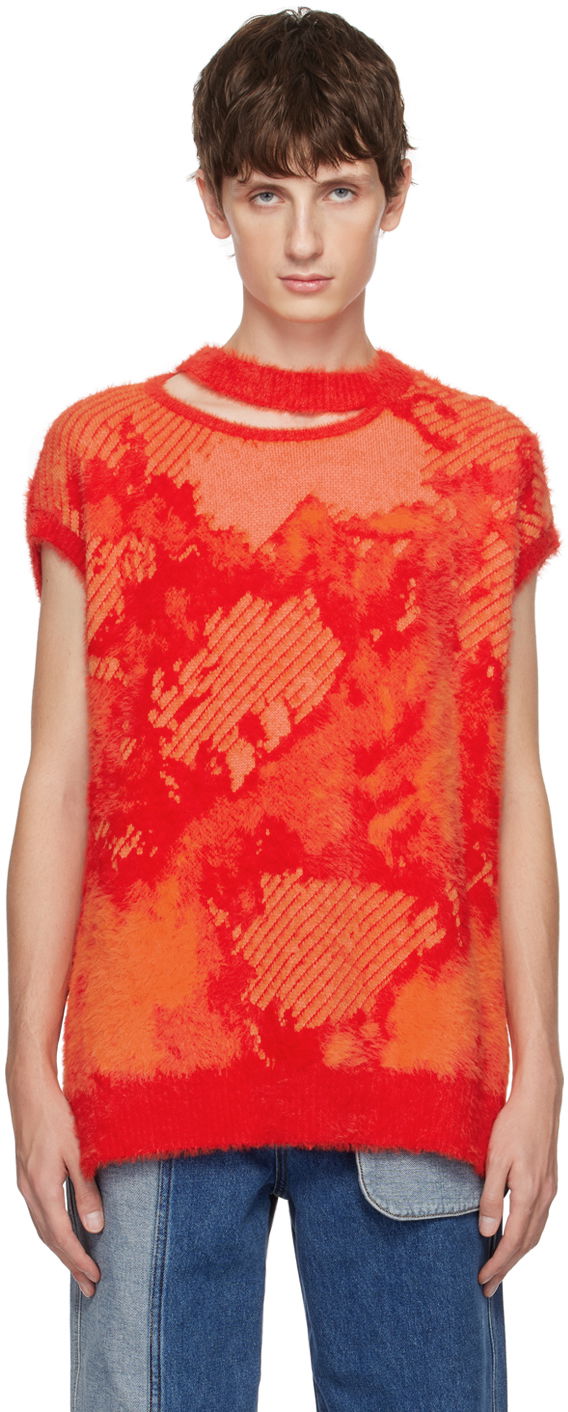 Villapaita Feng Chen Wang Feng Chen Wang Landscape Painting Sleeveless Sweater Punainen | FUF16KT14O