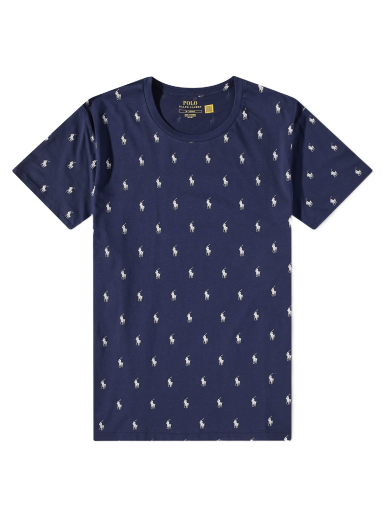 T-paita Polo by Ralph Lauren All Over Pony Sleepwear Tee Tummansininen | 714899612006