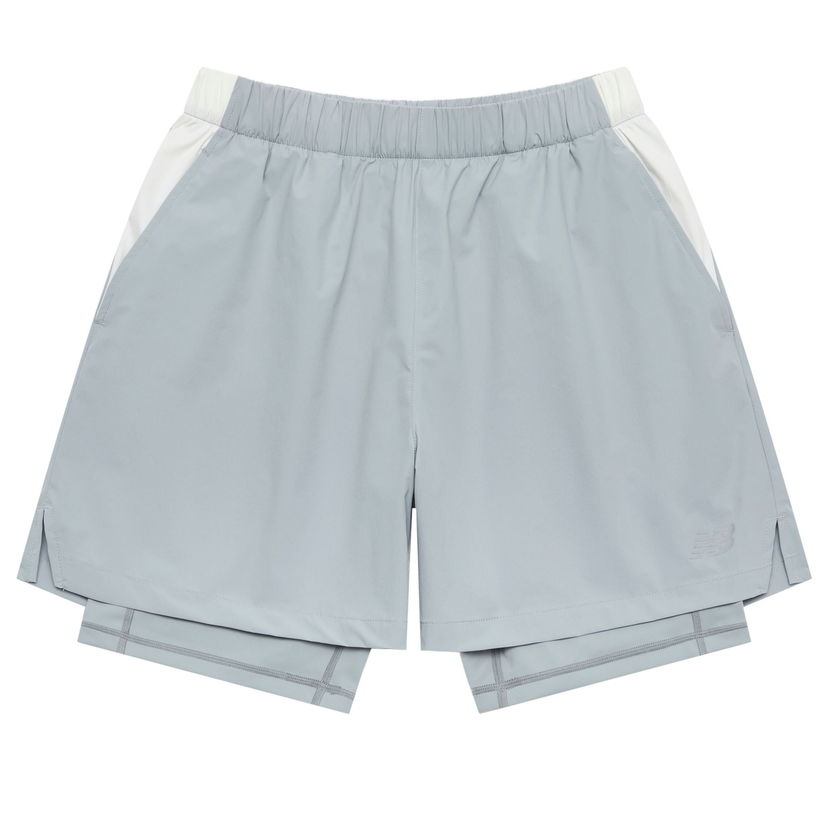 Shortsit New Balance 2-In-1 Logo Training Shorts Harmaa | NVE25121-GR