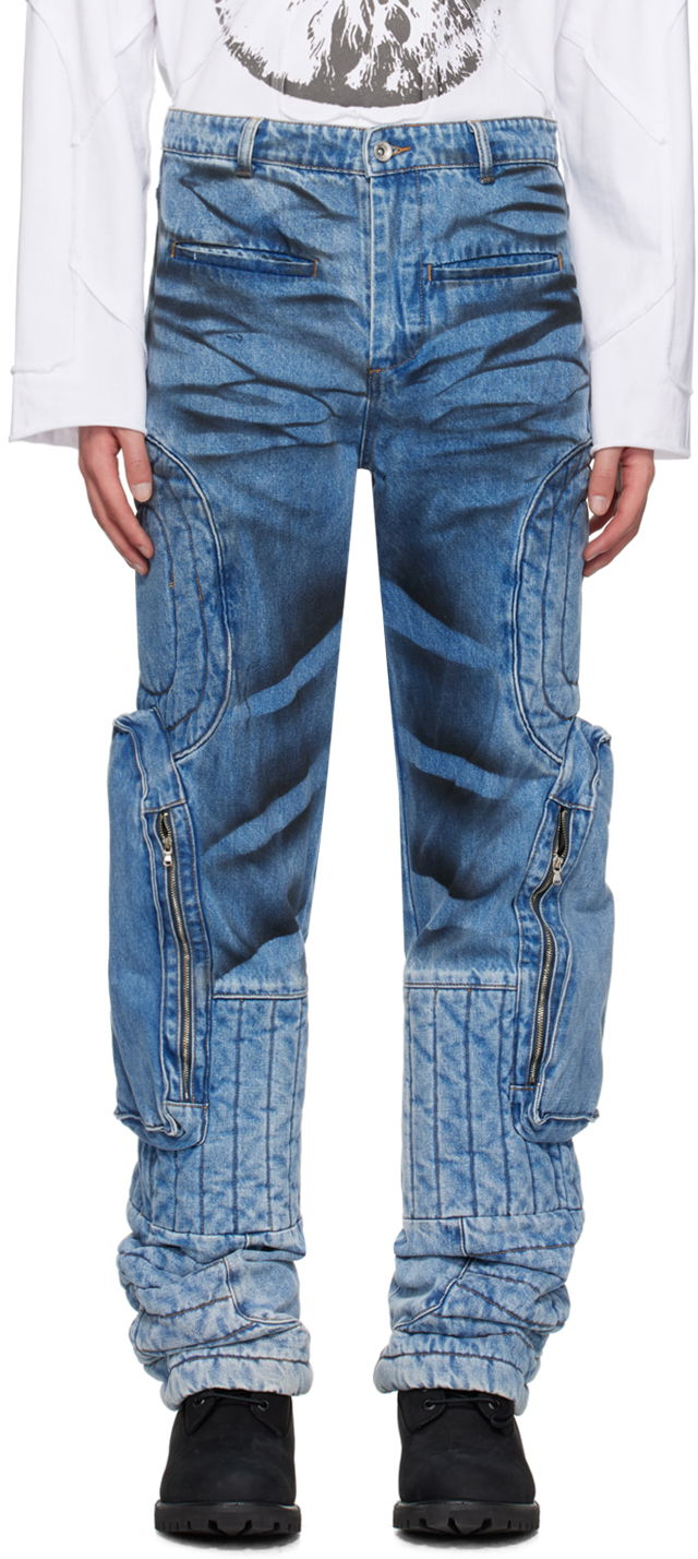 Cargo housut Who Decides War Raised Window Cargo Pants Sininen | 1120900008SS24